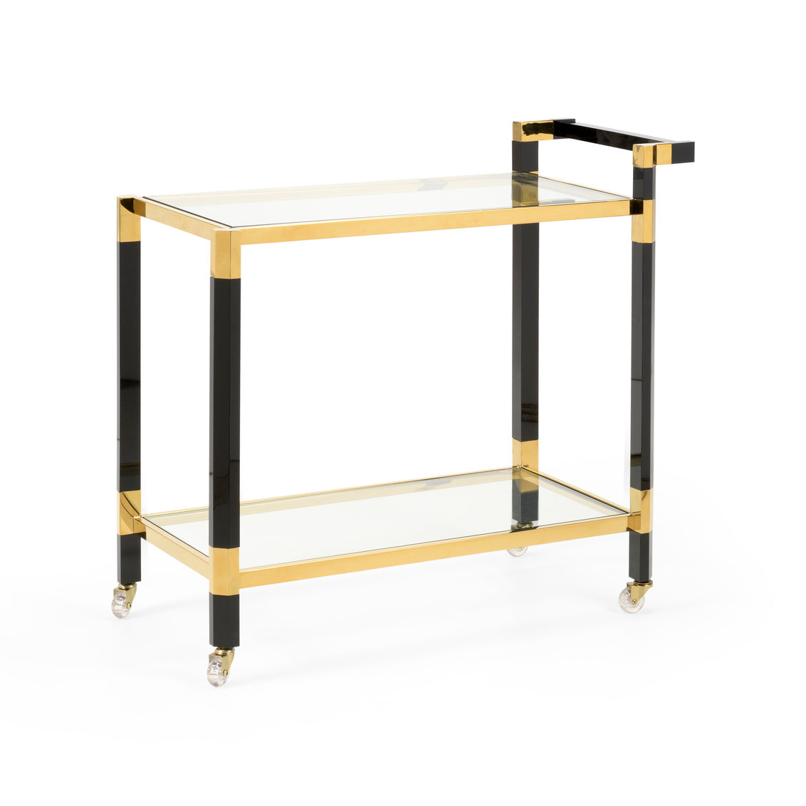 Boulevardier Bar Cart - Black/Gold