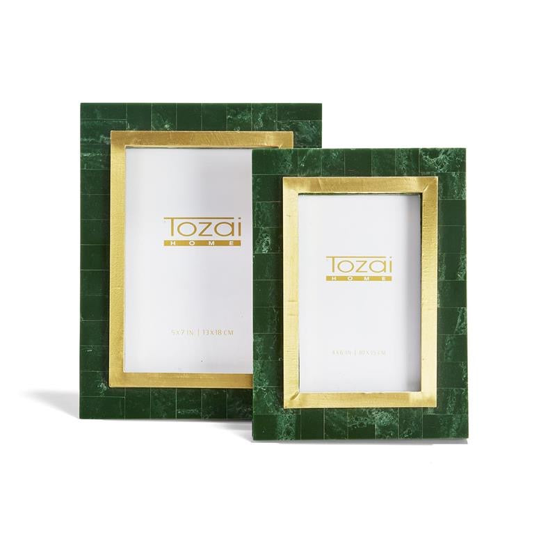 Aventurine Green and Gold Photo Frame 5" X 7"