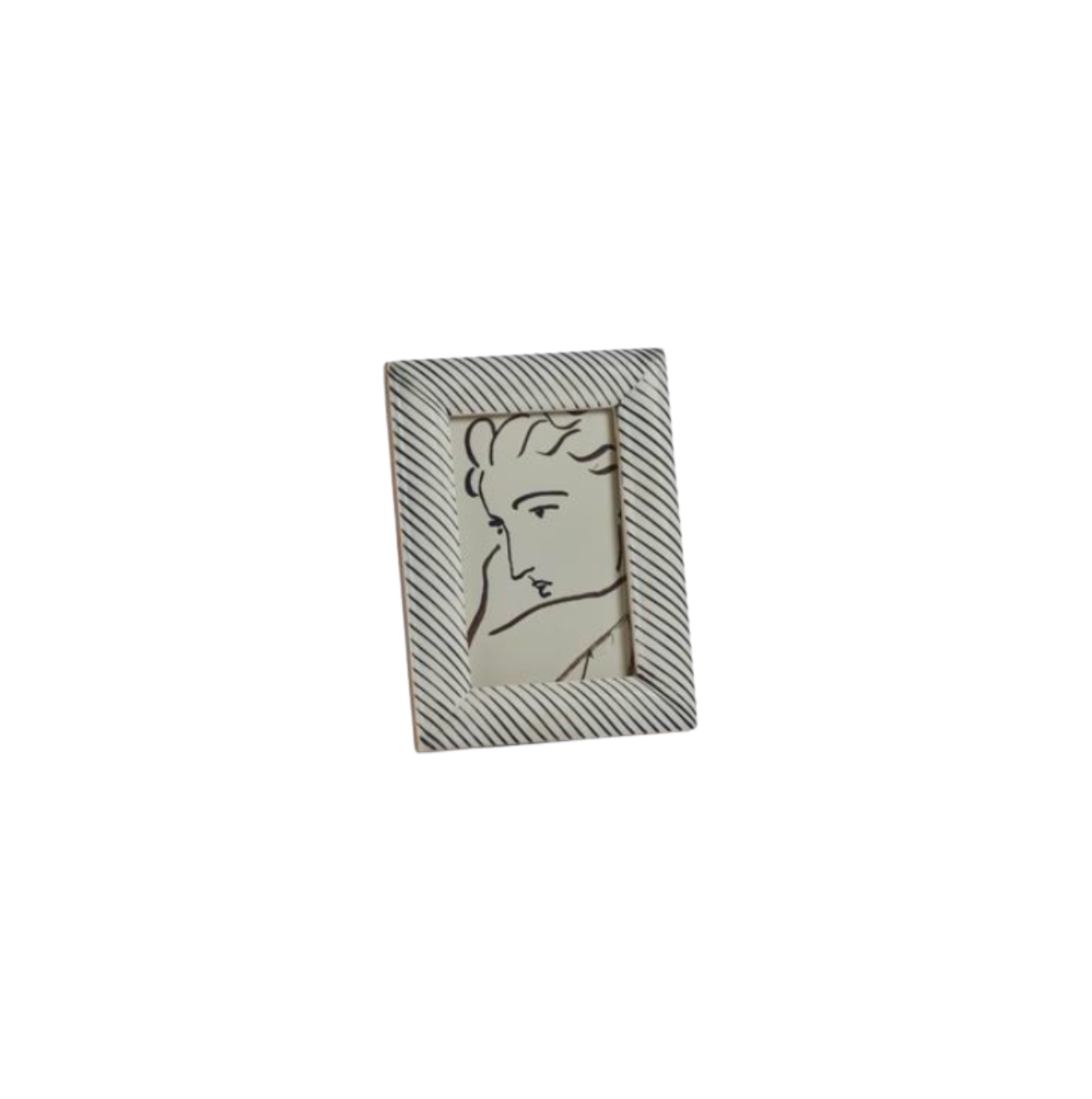 B&W Stripe Picture Frame