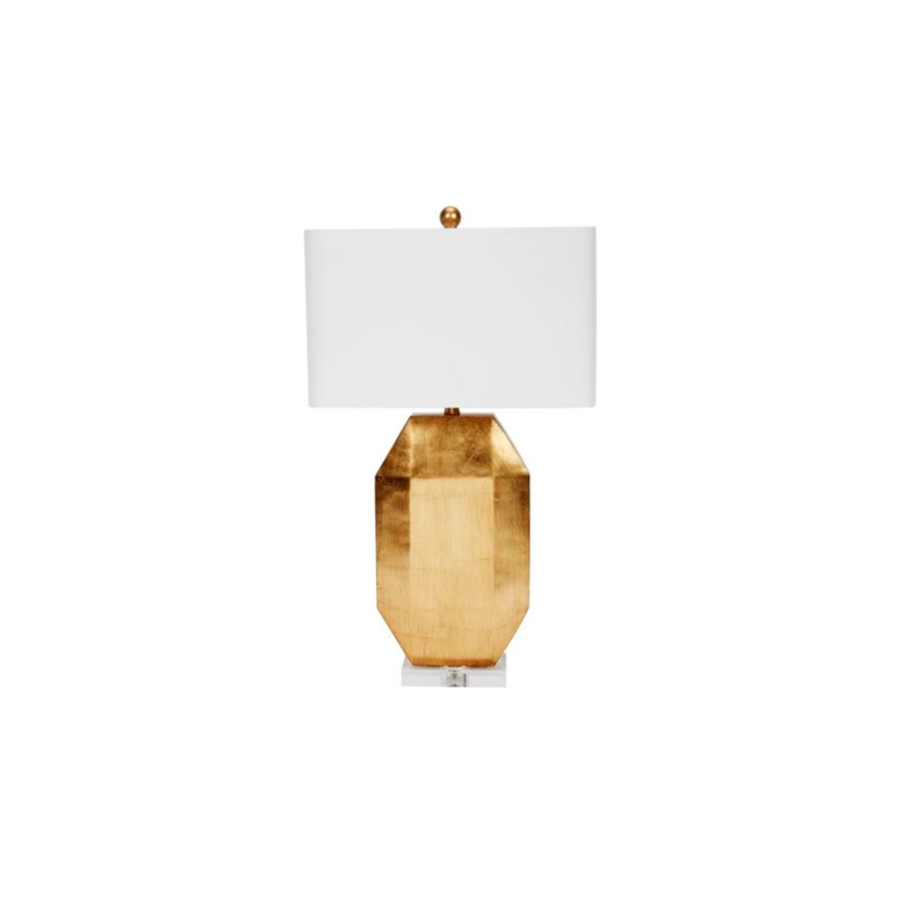 Gold Leaf Shield Lamp
