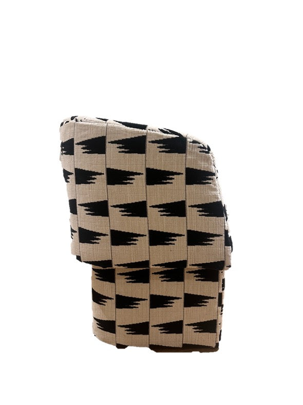 Dining Chairs - Schumacher Tutsi Black and White Fabric