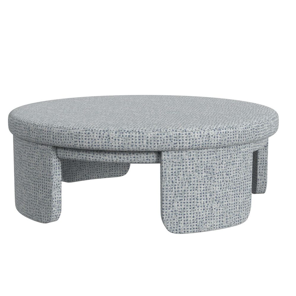 Give It A Rest Ottoman, Round - Dashing Blue