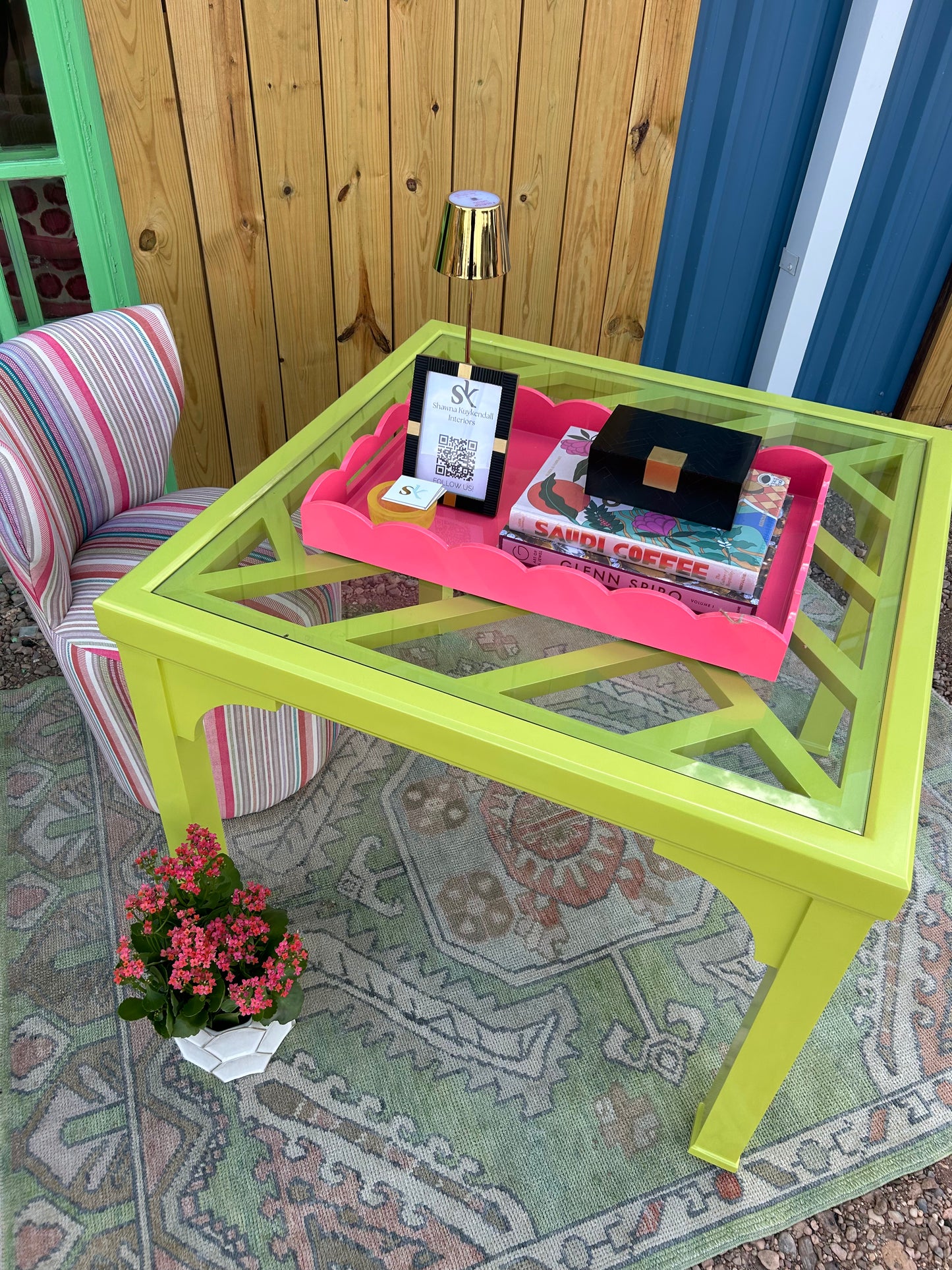 Chelsea House Bolton Game Table - Chartreuse