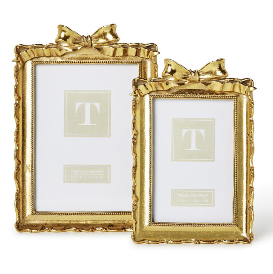 Gold Frame with Accent Bow 4" x 6"