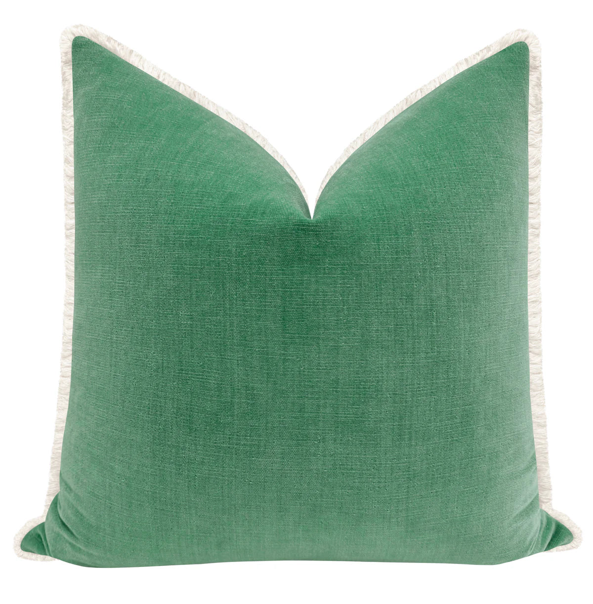 Chenille Jade + Fringe Pillow Pair