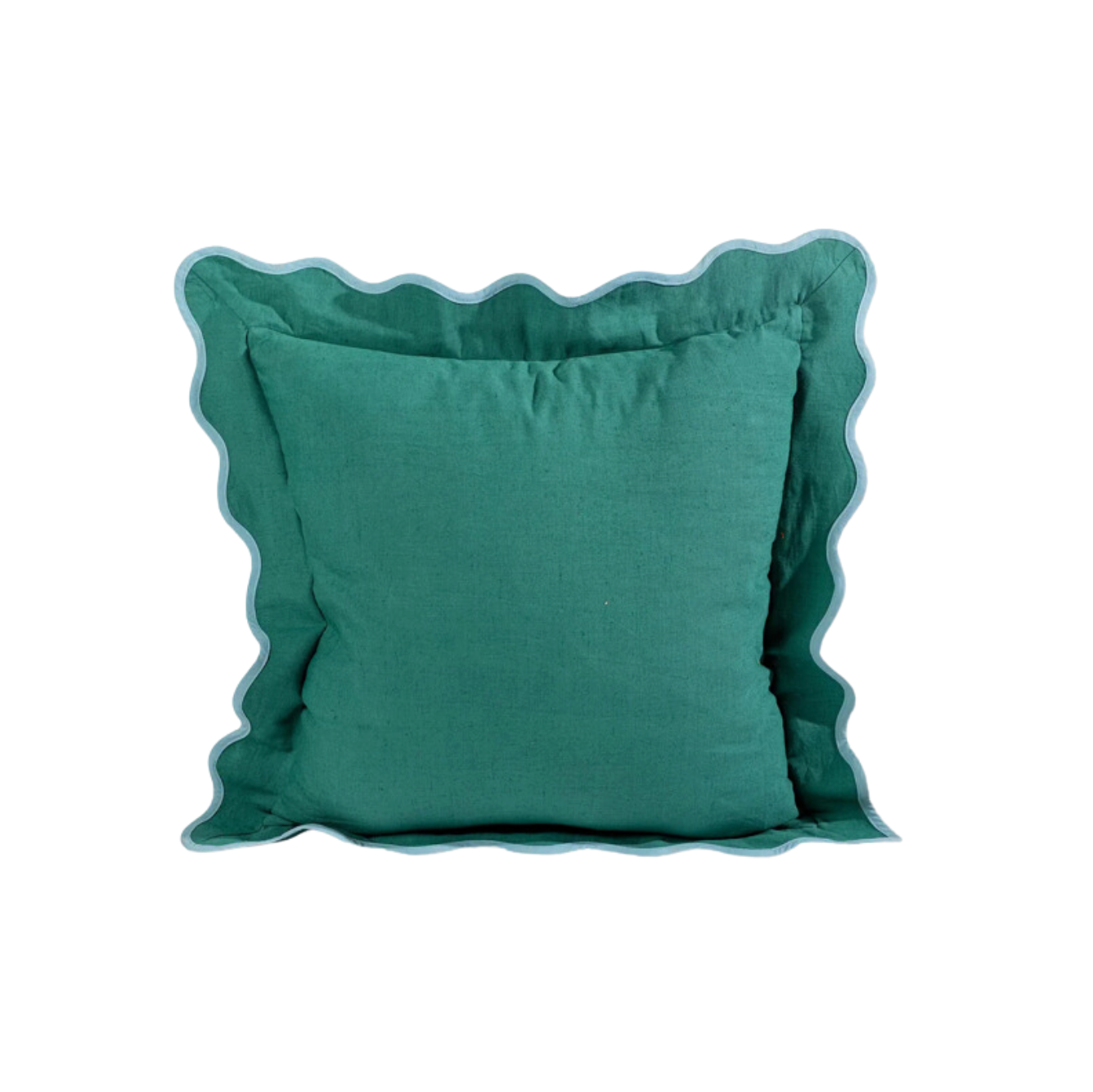 Darcy Linen Pillow Green and Aqua Pair